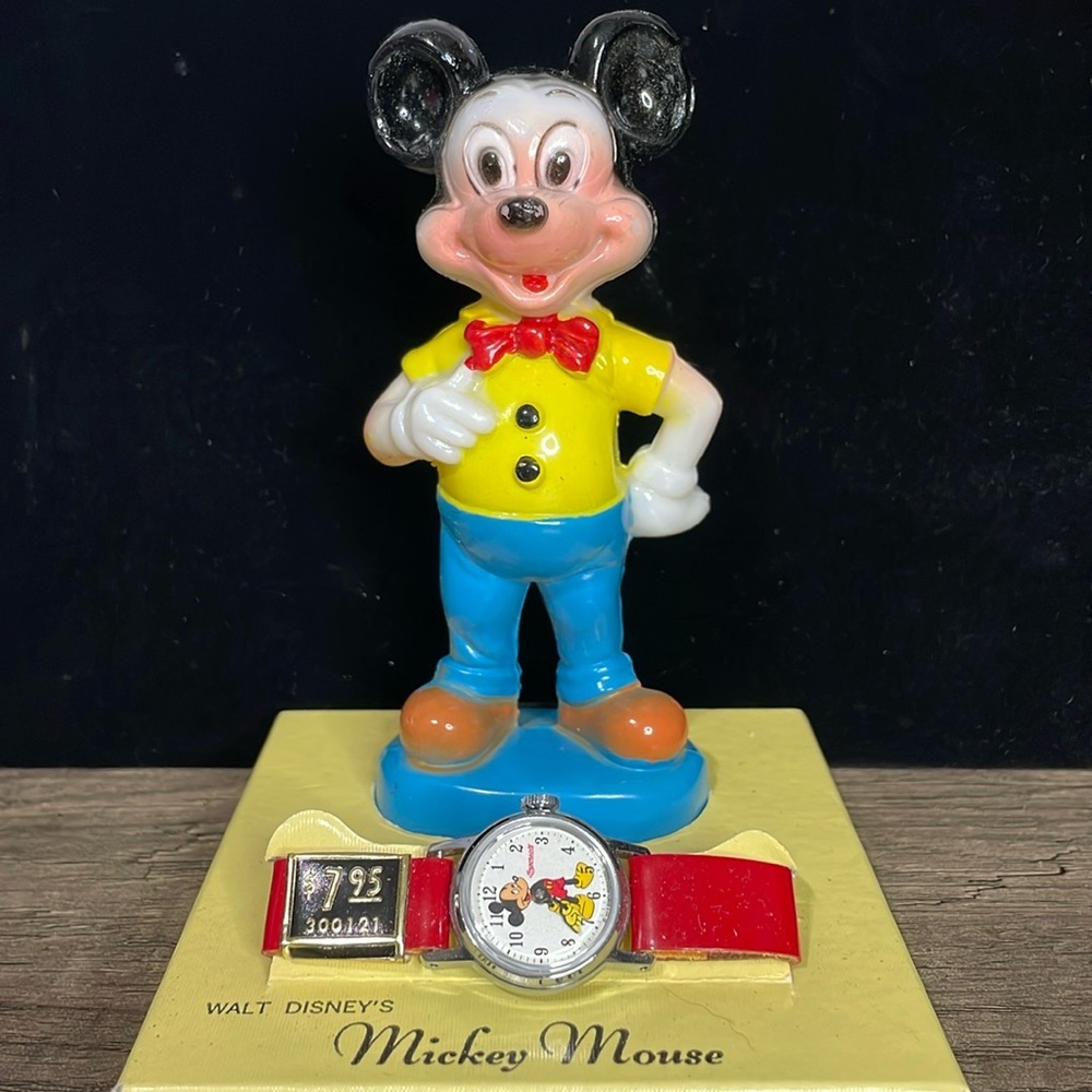 Early 1960’s Mickey Mouse Watch and toy.​